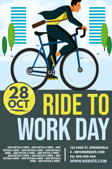 Ride To Work Day Poster Template | PosterMyWall