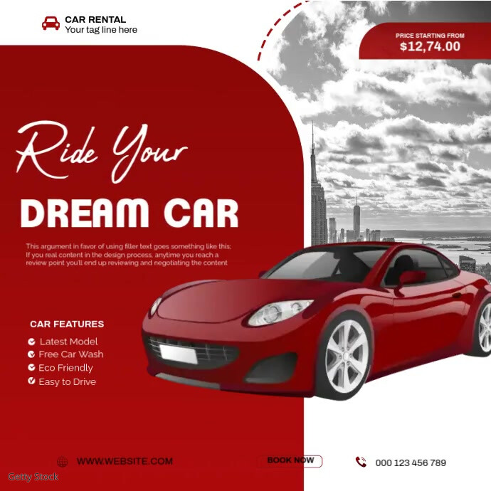 Ride You Dream Car Template | PosterMyWall