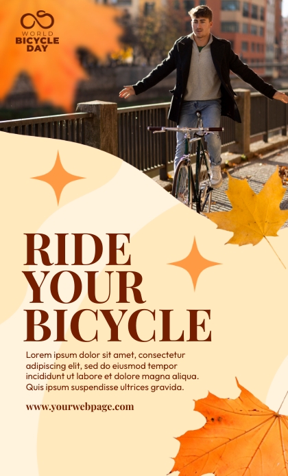 Bike Ride Poster Sample Ride Your Bicycle Template | PosterMyWall
