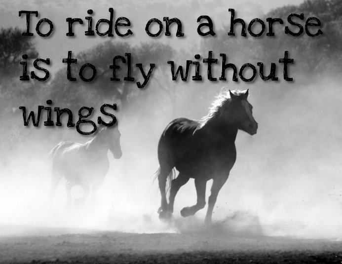 Rider on horse with wings quote template | PosterMyWall