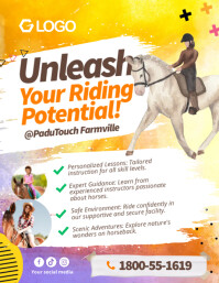 Riding Lesson Flier Example Riding Horse Lessons Flyer Poster Template | PosterMyWall