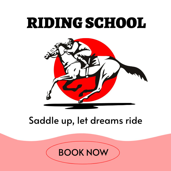 Riding school ad Template PosterMyWall