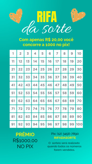 Plantilla de Rifa da sorte | PosterMyWall