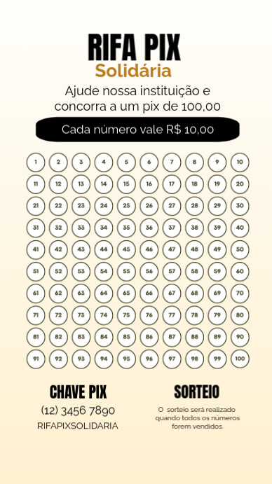 Rifa pix Instagram Story template