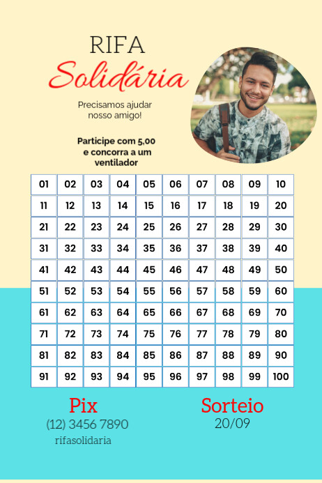 Plantilla de Rifa solidária | PosterMyWall