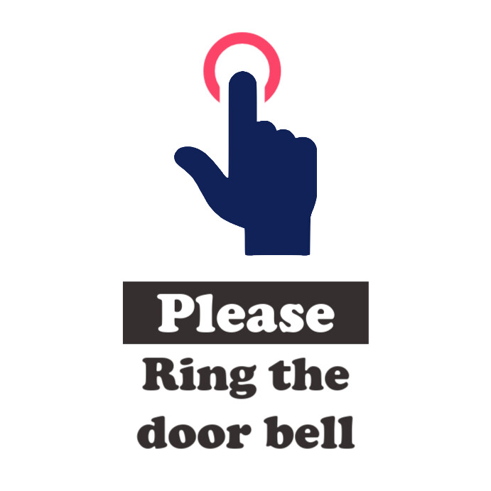 Ring door bell sign Template | PosterMyWall ring-door-bell-sign-template-postermywall