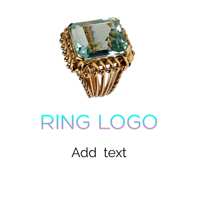 Custom Made Logo Rings RING LOGO Template | PosterMyWall