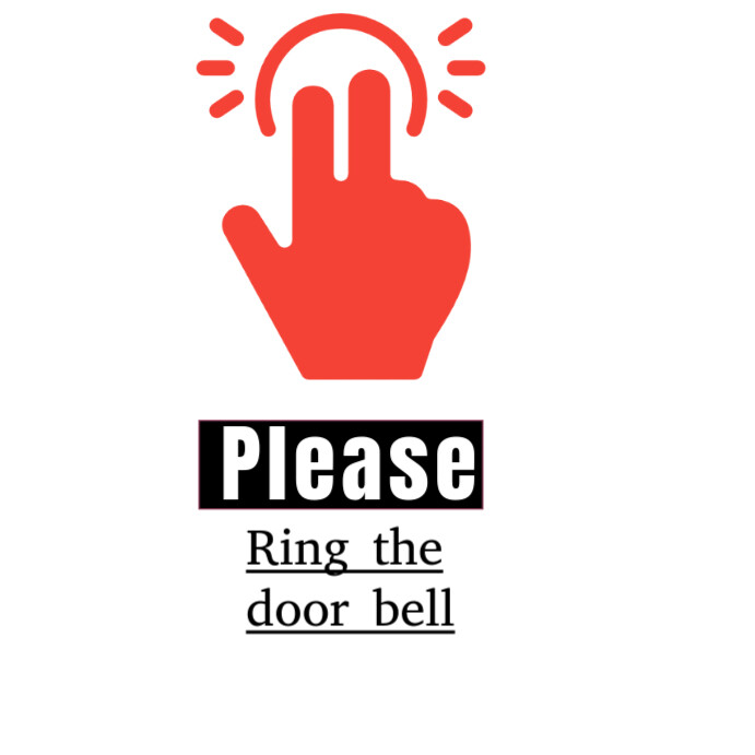 ring the door bell poster Template | PosterMyWall