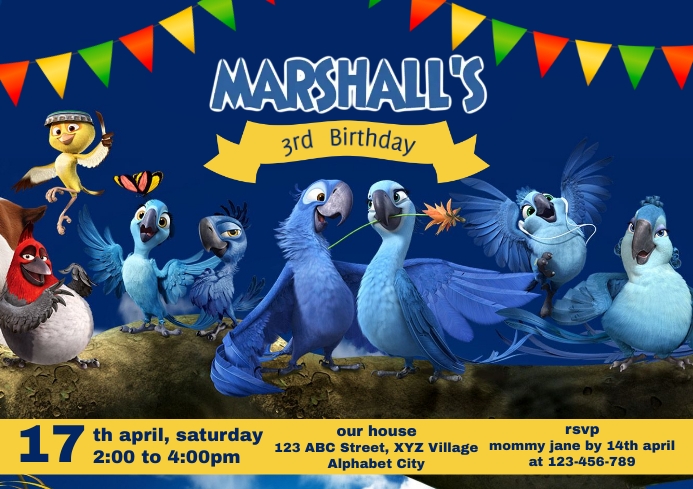 Rio Birthday Invitation Template | PosterMyWall