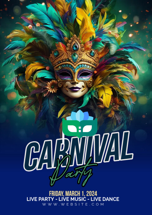 Rio Carnaval festal A5 template