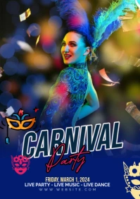 Rio Carnaval festal A3 template