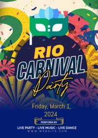 Rio Carnaval festal A6 template