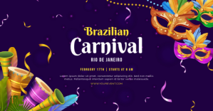 rio carnival Facebook-annonce template