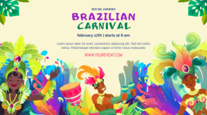 rio carnival โพสต์บน Twitter template
