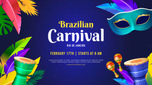 rio carnival Twitter Plasing template