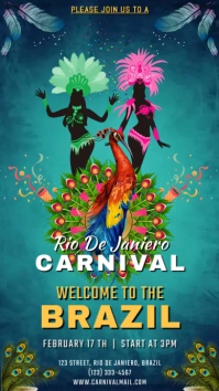 RIO CARNIVAL PARTY Instagram Story template