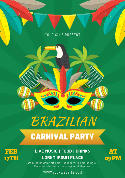 Plantilla de RIO CARNIVAL PARTY | PosterMyWall