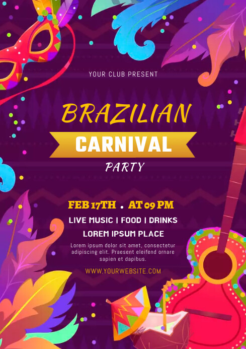 RIO CARNIVAL PARTY Template | PosterMyWall