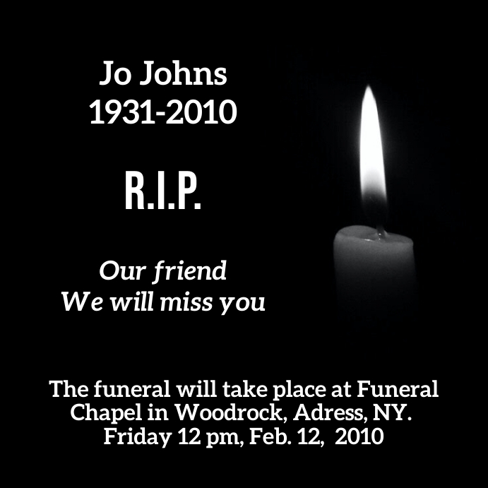 RIP Funeral Instagram Post 1 Template | PosterMyWall