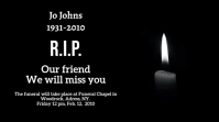 RIP Funeral Post w Candle Presentation (16:9) template