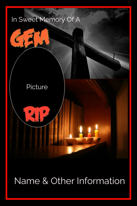Poster Rip Overlay Modèle RIP poster template | PosterMyWall