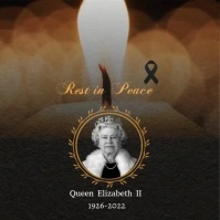 RIP Queen Elizabeth II Persegi (1:1) template