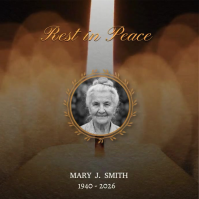 Candlelight Memorial Video - Rest in Peace Instagram Post Square (1:1) template