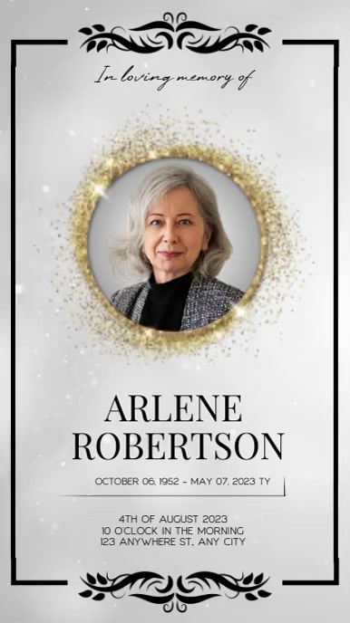 Printable Rip Poster RIP White Funeral Poster Template | PosterMyWall