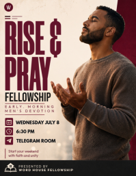 White Men's Devotion Event Flyer Template