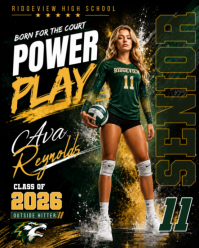Sort Volleyball Senior Night Instagram Portrait Template