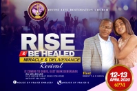 RISE AND BE HEALED Étiquette template