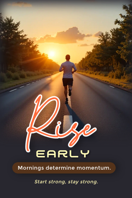 Custom Rise Early Rise early Template | PosterMyWall