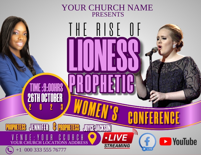 RISE OF LIONESS Flyer (US Letter) template
