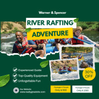 Groen River Rafting Adventure Instagram-Beitrag Template