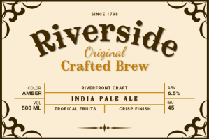 Yellow Craft Beer Label Label Template