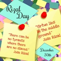 Rizal Day, Rizal Holiday Instagram Post template
