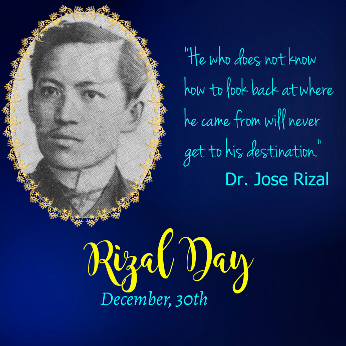 Rizal Day, Rizal Holiday Instagram Post template