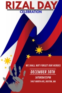 Rizal day celebration Poster template