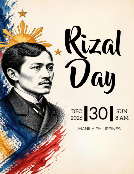 Rizal Day Invitation Philippines Filipino Template | PosterMyWall