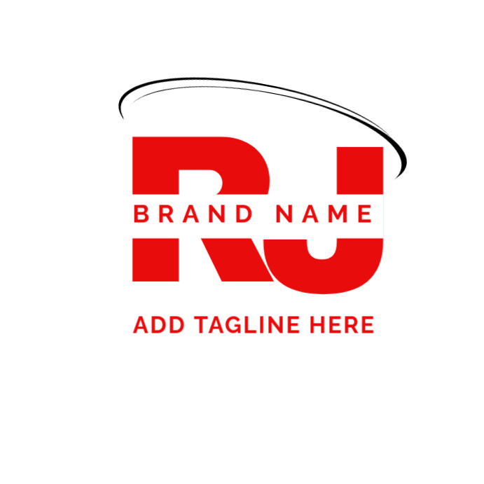 Red Rj Logo Plantilla de RJ logo red design for brand and business Ins | PosterMyWall