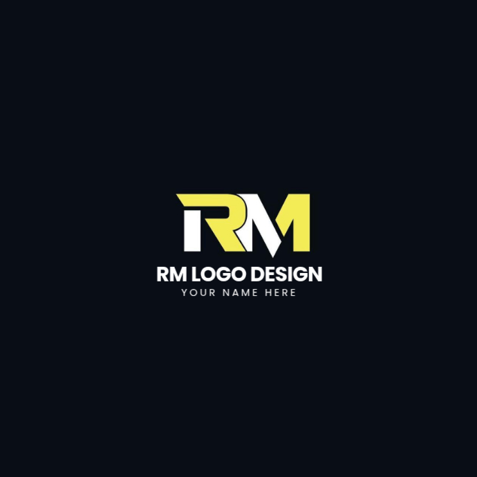 RM Logo Design Logo Template | PosterMyWall