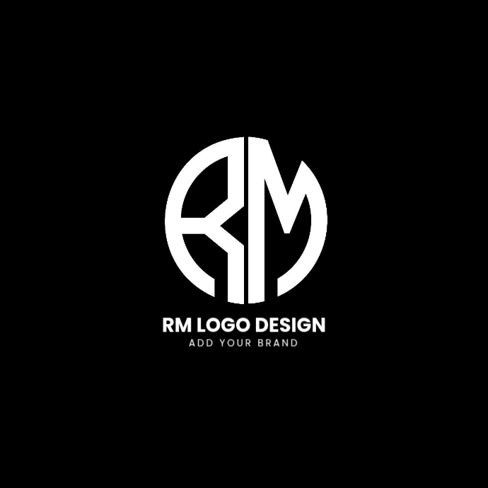 Logo With Text Rm RM Logo Design Logo Template | PosterMyWall
