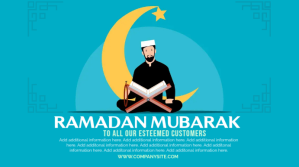 Niebieski Ramadan Greetings งานนำเสนอ Presentation Template