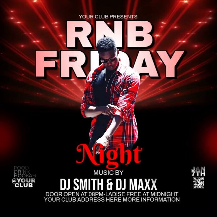 Rnb Friday Night Instagram Ad Template | PosterMyWall