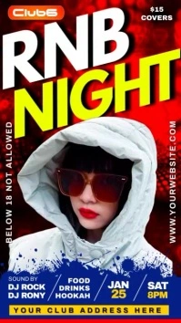 Rnb night sexy party flyer Instagram Story template