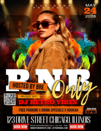 RNB Only Nightclub Party Flyer ใบปลิว (US Letter) template
