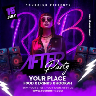 rnb party flyer Instagram Post template