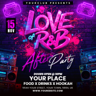 rnb party flyer Instagram Post template