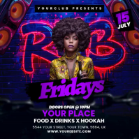 rnb party flyer Instagram-opslag template