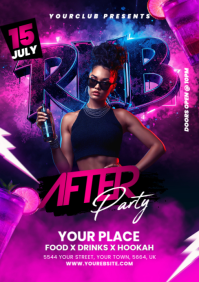 rnb party flyer A5 template